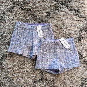 Janie and Jack bouclé lavender tweed shorts